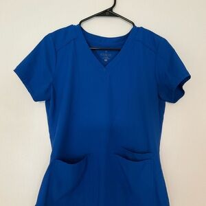 Med Couture Insight Royal Blue Scrub Top